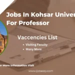 Jobs In Kohsar University Murree For Professor 2025 Apply Online