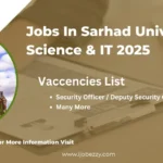 Jobs In Sarhad University Of Science & IT 2025 Apply Online